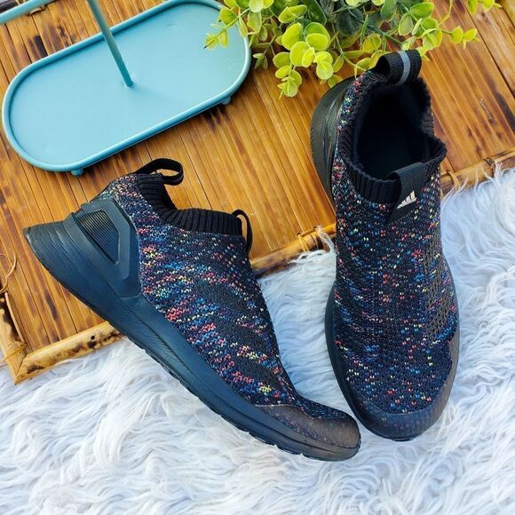 Adidas | Rapidarun Unisex  Black Slip-on with Multicolored Speckles - Picture 10 of 12